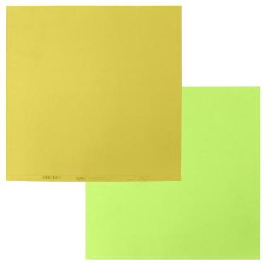 Imagem de Papel Scrapbook Linha Duo Lisa Limão 180g 30,5 x 30,5cm Repeteco - PL0