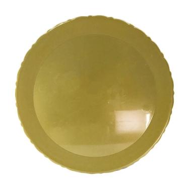 Imagem de Bandeja Redonda Dourada Com Borda Rendada - 27cm