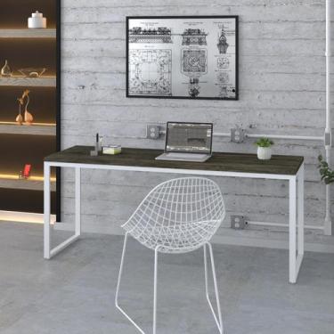 Imagem de Mesa Kuadra Diretor 180X70X75cm Estrutura Branca - Compace Decor, Carv