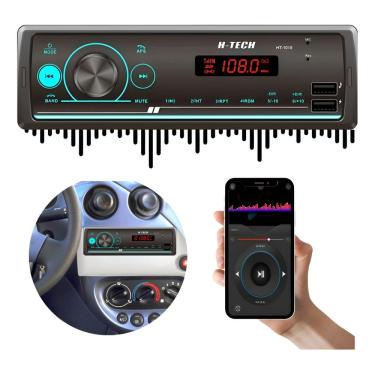 Imagem de Rádio Som Automotivo Mp3 C/ App 2 Usb`s Bluetooth Pen Drive