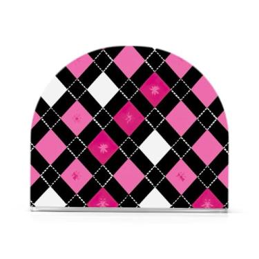 Imagem de Porta-guardanapos xadrez rosa búfalo para mesas, porta-guardanapos de Halloween para cozinha, porta-guardanapos de mesa, porta-guardanapos de coquetel, porta-guardanapos de papel149