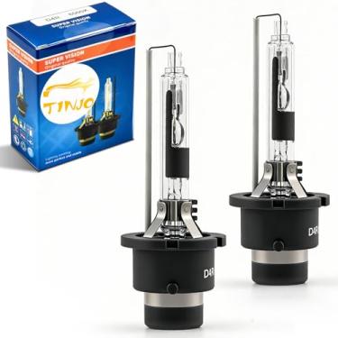 Imagem de TINJO Lâmpadas de xenon D4R para Toyota Prius HID 2006 2007 2008 2009, farol bi-xenon 90981-20029 35W, farol bi-xenon 6000K branco brilhante frio D4RC1 estoque de reposição Dim 4300K, pacote com 2