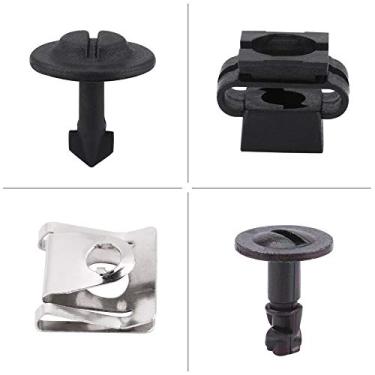 Imagem de HEEPDD Tamanhos Principais de Parafusos e Pinos Plástico Automotivo Premium Ajuste Universal para o Pino Inferior da Bandeja do Motor Guarnição de Fixação da Bandeja Inferior 60 Peças Plugues de