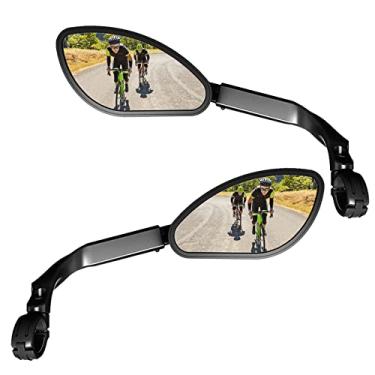 Imagem de Espelho Traseiro Telescópico para Bicicleta Rotativo 360 Graus Retrovisor Lateral do Guidão de MTB e Estrada