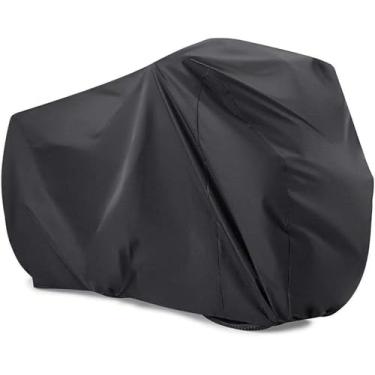 Imagem de Viaky 2 capa de bicicleta de dois ciclos montanha bicicleta/estrada bicicleta capa de chuva Proteção contra chuva UV à prova d'água e antipoeira (preto)