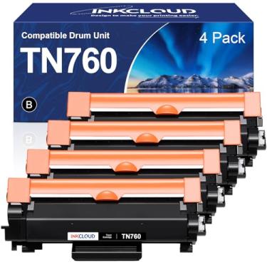 Imagem de INKCLOUD Cartucho de Toner Preto Compatível com Alto Rendimento Tn760 para Brother Tn-760 730 Tn730 para Hl-L2350Dw L2395Dw L2390Dw Hl-L2370Dw Mfc-L2750Dw Mfc-L2710Dw Mfc-L2730Dw Dcp-L2550Dw Impressor
