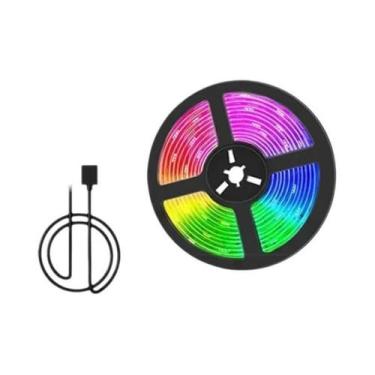 Imagem de Fita LED RGB 5V USB Flexível 5050 Para Decoração De Parede E Ambiente 