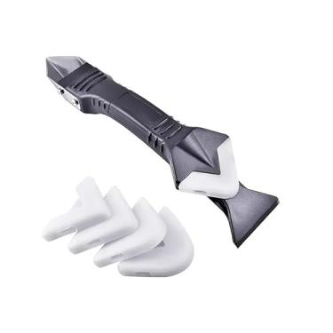 Imagem de Ferramenta de remoção de calafetagem 12,7 cm Ferramenta de acabamento de selante multifuncional compacta para renovações de janelas, pia e banheiro, 5 peças