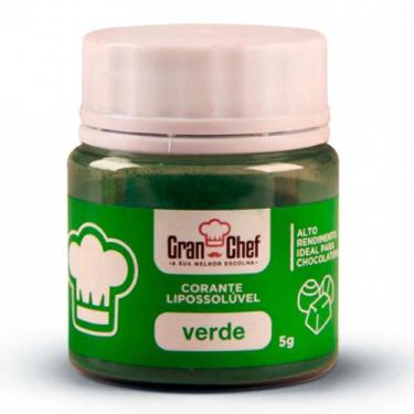 Imagem de Corante lipossolúvel em pó 5g gran chef, Verde