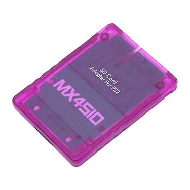 Imagem de Cosiki Adaptador de Leitor de Cartão MX4SIO SIO2SD de para, Material ABS Durável, Adequado para Expansão de Memória, Estágio de Desenvolvimento OPL (Roxo Translúcido)