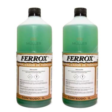 Imagem de 2 Neutralizador Remove Ferrugem Ferrox 1 Litro - Reprotecnica - Reprot