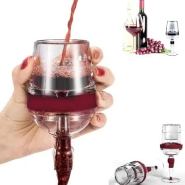 Imagem de AERADOR DE VINHO TACA DECANTER OXIGENADOR FILTRO PORTATIL LUXO EM ACRILICO
