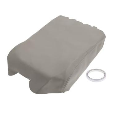 Imagem de REPAIROCK Capa de apoio de braço da tampa do console para Toyota Tundra 2007-2013 Tahoe protetor de braço protetor de braço de couro de microfibra com cinza