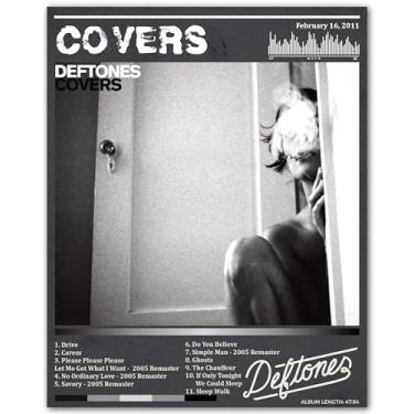 Imagem de ZUKIY Arte de parede Covers Deftones - Pôster de rock retrô 20 x 25 sem moldura - Decoração inspirada em banda de metal para quarto, estúdio, escritório - Impressão em estilo de tapeçaria estética