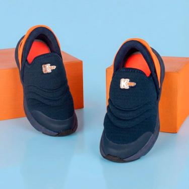 Imagem de Tênis Infantil Menino Kidy K360 Energy Marinho Calce Fácil Escolar Conforto Anatômico
