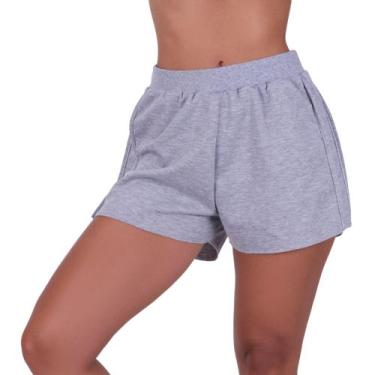 Imagem de Short Feminino Moletinho Shortinho Cós Alto Tendência -c12 SHORT MAYA 