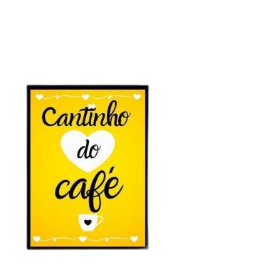 Imagem de Quadro Cantinho Do Café Amarelo 24X18Cm Preta