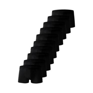 Imagem de Cuecas Boxer Masculinas plus Size L-4XL Pretas De Alta Elasticidade Re