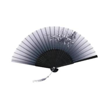 Imagem de Leque De Pano Vintage Com Padrão Japonês, Artesanato Artístico, Decora