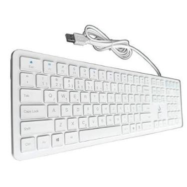 Imagem de Teclado Slim Rise Mode, USB 2.0, ABNT2,RM-TS-FW-Unissex