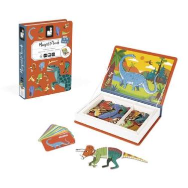 Imagem de Livro Magnético Infantil Misture e Combine Dinossauros com 50 Peças - 