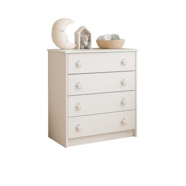 Imagem de Cômoda Infántil Com 4 Gavetas Doce Sonho