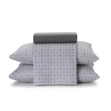 Imagem de Jogo de cama Casal 100% Algodão 150 fios 4 Peças Provença - Döhler