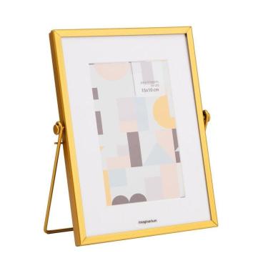 Imagem de Porta Retrato Metal Dourado