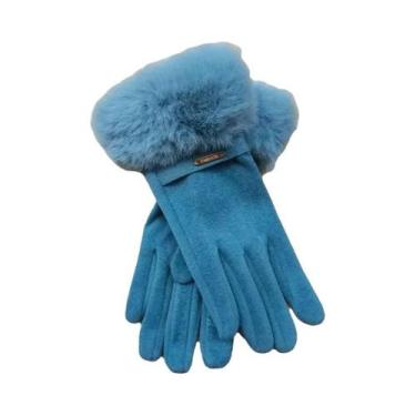 Imagem de Luvas Femininas De Inverno Quentes E Impermeáveis Com Forro De Lã Comp