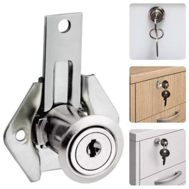 Imagem de Kit Fechadura De Gaveta Móveis Tambor 22mm Lingueta Longa Stam 301LG G