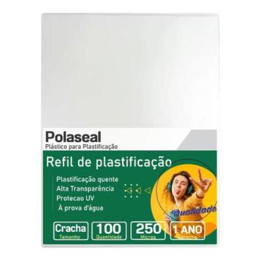 Imagem de Polaseal Plástico para Plastificação Crachá 59x86x0,10 100un - Cassmar