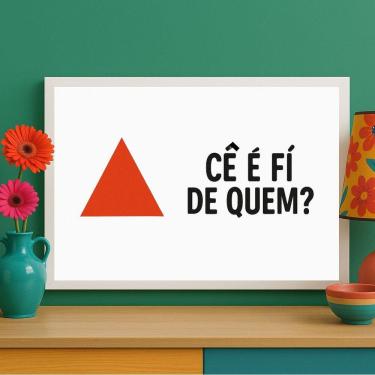Imagem de Quadro Mineirês - Cê é Fí De Quem 45x34cm - com vidro