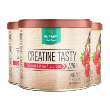 Imagem de Kit 3 Creatina Monohidratada Nutrify 210g Morango