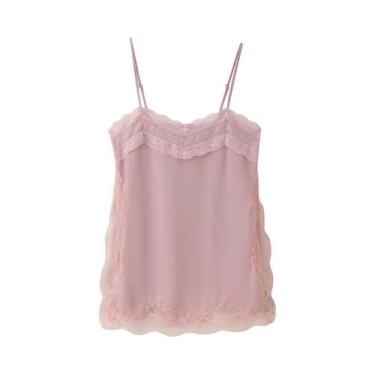 Imagem de Camisola Elegante Estilo Europeu-Americano Com Renda E Decote Aberto, 