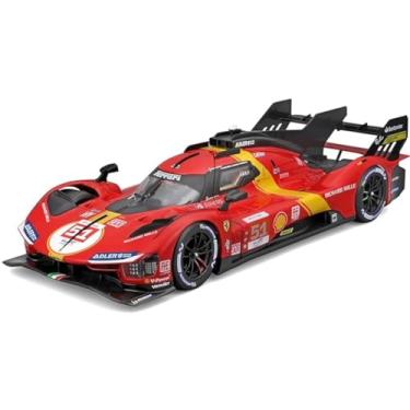 Imagem de Bburago - Modelo em escala 1/18 compatível com Ferrari 499P 2023 carro # 51 (Vencedor)...