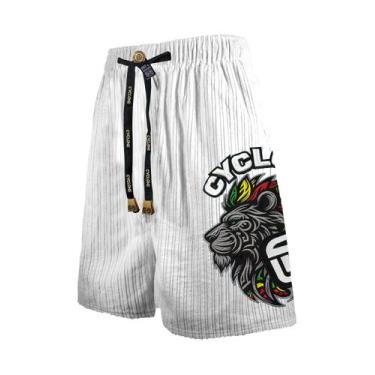 Imagem de (LANÇAMENTO) Bermuda Cyclone Veludo Relax Reggae Lion, Branco, M