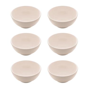 Imagem de Cj 6 Bowls Cumbuca de Porcelana Branca Clean 600ml 16x7,5cm Lyor