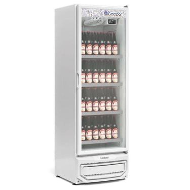 Imagem de Expositor De Bebidas Vertical 1 Porta Gcbc45 Branco 220V Gelopar