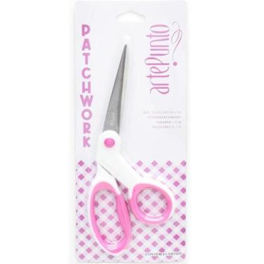 Imagem de Tesoura Patchwork Branca e Rosa 21cm - artePunto