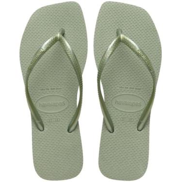 Imagem de Chinelo Havaianas Slim Square Smoke Green 41/42 Feminino Original