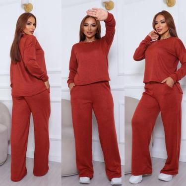 Imagem de Conjunto Lanzinha com Bolso Calça Pantalona moda feminina Elegante out