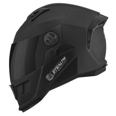 Imagem de Capacete Moto Fechado Stealth Solid Fosco Viseira Fumê Pro Tork Segura