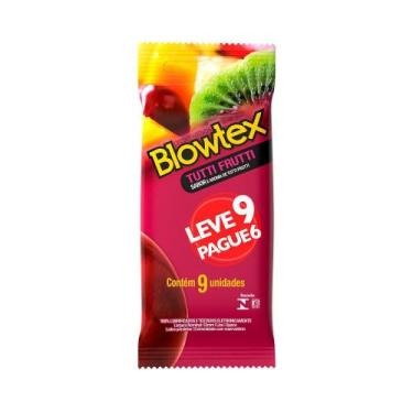 Imagem de Preservativo Tutti Frutti Blowtex 9 Unidades