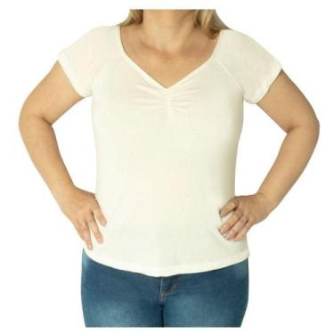 Imagem de Blusa Básica Rovitex 61662-RV23, G, Creme