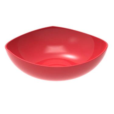 Imagem de Saladeira Tigela Vermelha Trio Plástica Crippa Salada Pipoca Sobremesa Doces