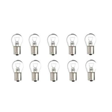 Imagem de Kit 10 Lâmpada Halogena Automotiva Asx 1e2 Polos 12á24 Volts, P21w 24v