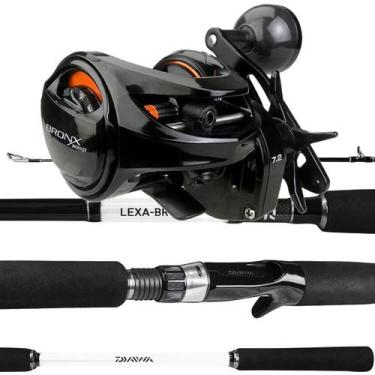 Imagem de Vara Daiwa Lexa 2,44mt Carretilha Drag 15 kg Kit Pesca Bruto Lado da M