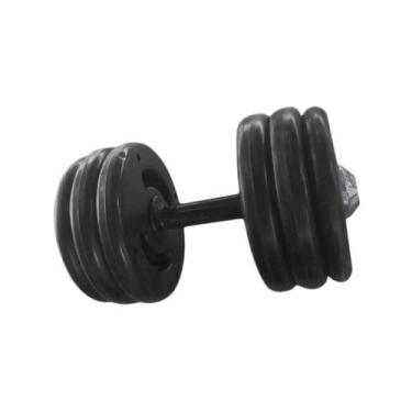 Imagem de Dumbbell Injetado Pegada Emborrachada Academia Fitness 16kg - ANILHAS 