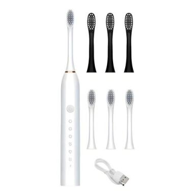 Imagem de Escova de Dentes Elétrica Recarregável Á Prova Dágua IPX7 Com Duas Cab