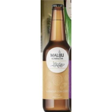 Imagem de Bebida kombucha  sabor maracujá  e  curcuma - Maliju